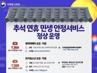 추석 연휴 여성긴급전화 1366·청소년상담 1388 '24시간 운영'